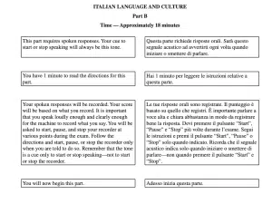 samples from AP Italian Language and Culture exam
